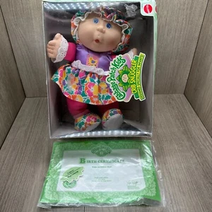 1995 Mattel Cabbage Patch Kids Crib Snuggler Soft Baby Doll Plush 11" - Picture 1 of 7
