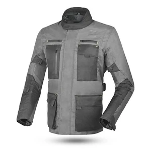 Chaqueta de turismo para hombre DG7 CE-Armadura-Textil impermeable 2 capas Chaqueta de motocicleta S - Imagen 1 de 5