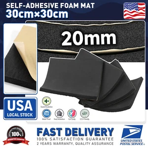 Self-Adhesive Black Closed Cell Sponge Foam Sheet Sound Deadener Waterproof Mat - Picture 1 of 15