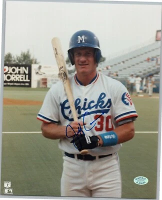 Foto 8x10 autografiada auténtica firmada por Jeff Conine de Memphis Chicks ligas menores Foto 1 de 2