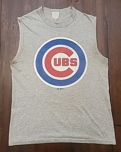 Canotta uomo vintage Chicago Cubs Majestic 2005 senza maniche grigia XL - Foto 1 di 8