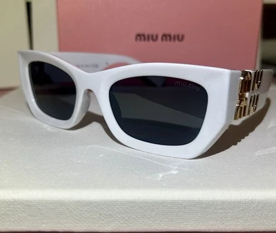 Gafas de sol Miu Miu MU 09WS 1AB5S0 rosa dorado azul oscuro lentes para mujer auténticas Foto 1 de 4