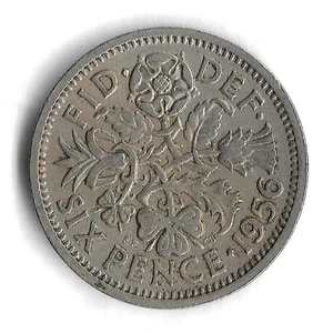 Großbritannien Großbritannien 6 Pence Weltmünze 1956 - KM# 903 - Bild 1 von 2