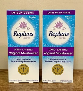 Replens Personal Lubricant 2-Pack 8 Pre-filled Applicators Each Box Exp 3/6/26 - Picture 1 of 5