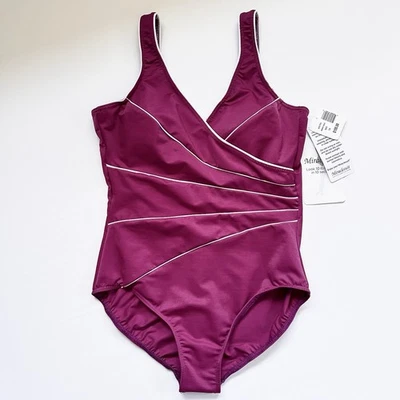 Traje de baño de una pieza Miraclesuit talla 14 rojo baya fucsia rosa nuevo con etiquetas Foto 1 de 4