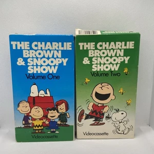 VHS THE CHARLIE BROWN & SNOOPY SHOW VOLUME 1 & 2 VINTAGE KIDS CARTOON 1985 - Picture 1 of 8