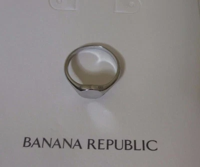 Anillo de sello pequeño para mujer Banana Republic PLATEADO talla 8 nuevo con etiquetas 35 Foto 1 de 4