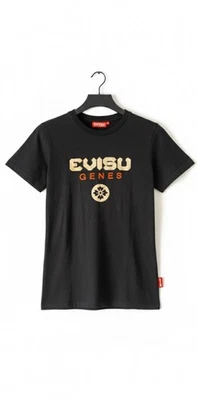 NUEVA Camiseta Grande Donna Evisu Genes Mangas Cortas Negra Logo Elastizada Marca Japonesa Foto 1 de 4