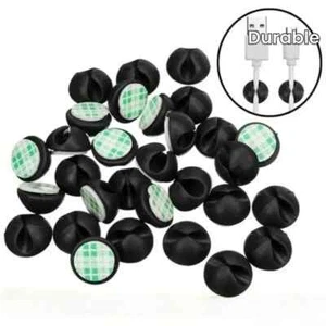 10 Stck. Kabel Clip Halter Ordnung Klebend Zuhause Auto Kabelbinder Fixierer Drop Clamp Schnur - Bild 1 von 13