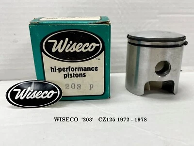 WISECO CZ125 72/78 Piston Kit 55.5mm NEW 203P2 Piston, rings & circlips Nos RARE - Image 1 of 4