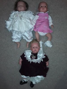 3x Berenguer Baby Doll Weighted Lot Cloth Body & Vinyl Realistic Reborn *READ - Picture 1 of 11