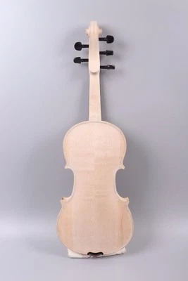 Unfinished 5String Violin 4/4 White Violins Maple Spruce Wood Handmade - Image 1 of 4