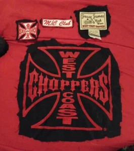 VINTAGE CUT EMBROIDERED PATCHES, WCC, M/C, JESSE JAMES, Repurpose - Picture 1 of 15