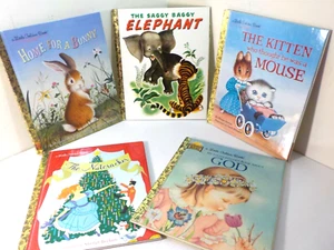 Little Golden Book Girls 5 Book Lot - Picture 1 of 9