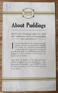 Folleto RECETA HARINA HOVIS HARINA Vintage MACCLESFIELD - Imagen 1 de 4