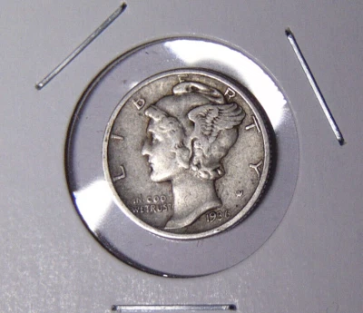 Moneda de diez centavos de plata Mercury 1936-D circulada 90 % plata (41623) Foto 1 de 2