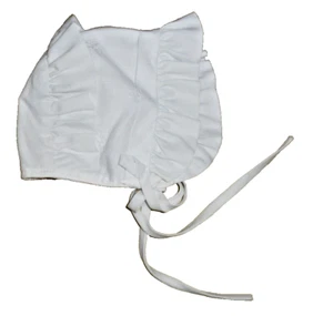 DE COLECCIÓN SOMBRERO GORRO BLANCO AÑOS 70 TALLA 3-6 MESES NIÑA NIÑO ROPA BEBÉ - Imagen 1 de 2