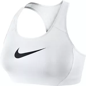 NIKE DRIFIT HIGH SUPPORT SPORTS BRA Racerback Womens White Size Large #548545 - Picture 1 of 3