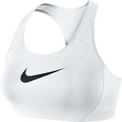 NIKE DRIFIT HIGH SUPPORT SPORTS BRA Racerback  Womens White Size Large #548545 - Image 1 of 3