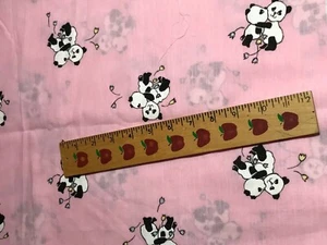 Cotton Laurel Wayne for Flame Textiles Panda Pink Fabric 1 yard 60" wide - Picture 1 of 3