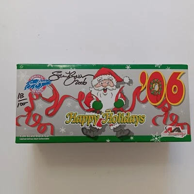 NASCAR Sam Bass Happy Holidays 06 1:24 Diecast Car Autographed LE 18/100   - Image 1 of 4