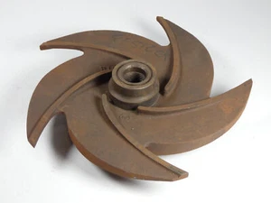 Goulds Pump 54018 100-594 5-Vane Impeller 1" Bore 9″ OD - Picture 1 of 6
