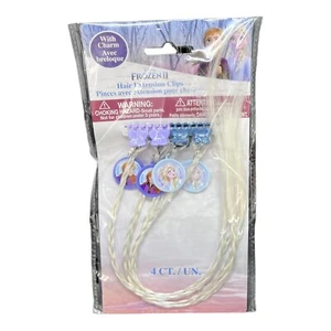 FROZEN Fermagli Extension Capelli Intrecciati Bomboniere Bambini Compleanno Regali Disney NUOVO - Foto 1 di 3
