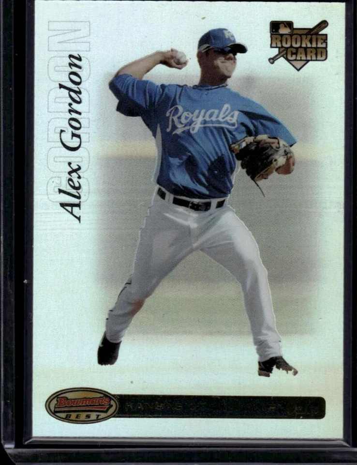 2007 Bowman's Best #75a Alex Gordon RC Rookie 152/799 Kansas City Royals Card - Image 1 of 2