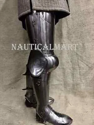 Vintage Medieval Steel Full Leg Armor Knight Halloween Costume/Cosplay Gift - Image 1 of 3
