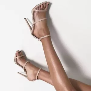 Zapatos TONY BIANCO 'Atkins' Nude Tacones con Tirantes en Piel Capretto Talla 8 En muy buen estado - Imagen 1 de 8