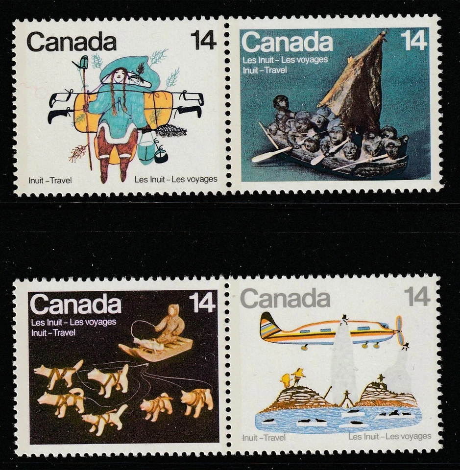 Canada #770a--772a, Inuit Travel, Se-tenant Pairs, MNH 1978 - Image 1 of 1