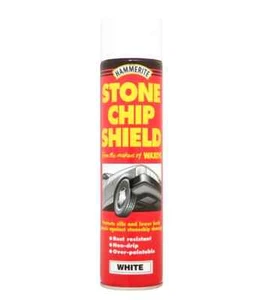 Hammerite Stone Chip Shield Moisture Rust Protection Spray Paint White 600ml