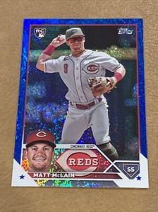 Matt McLain 2023 Topps Update Blue Sparkle /999 US199 Rookie RC