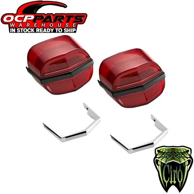 NEW CIRO RED LENS TAILLIGHT SET 2009 - 2024 HARLEY DAVIDSON TRI GLIDE FLHTCUTG - Image 1 of 4