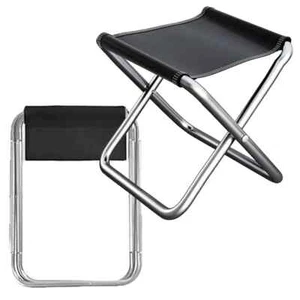 Metall Klapphocker bis 100 Kg - klappbarer Hocker Angel Camping Stuhl Falthocker - Bild 1 von 9