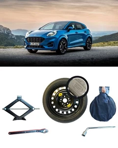 roue de secours galette 17" pour FORD PUMA avec cric clé SAC OK MEGABOX 125/70 - Zdjęcie 1 z 5
