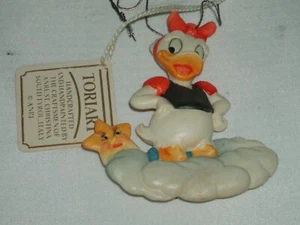 Vintage TORIART by ANRI  1980s DAISY DUCK ON CLOUD ORNAMENT Rare HTF NIB - Picture 1 of 5