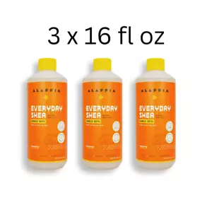 3x Alaffia 16fl oz uso quotidiano di karitè senza profumo BAGNO DI BOLLE entro il 10/2024 - Foto 1 di 2