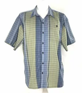 Patagonia Herren Knopf Front Shirt kurzärmelig Seersucker gestreift kariert groß - Bild 1 von 6