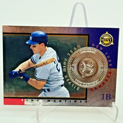 Tino Martinez 1998 Pinnacle Collection Silver Mint Team Card #13 Yankees - Image 1 of 2