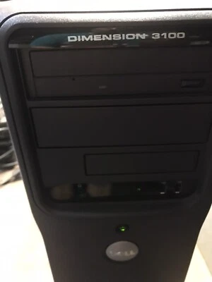 Retro Dell Dimension 3100 Desktop P4 / 2.8GHz / 2GB RAM  / 80GB HDD WORKS! - Image 1 of 4