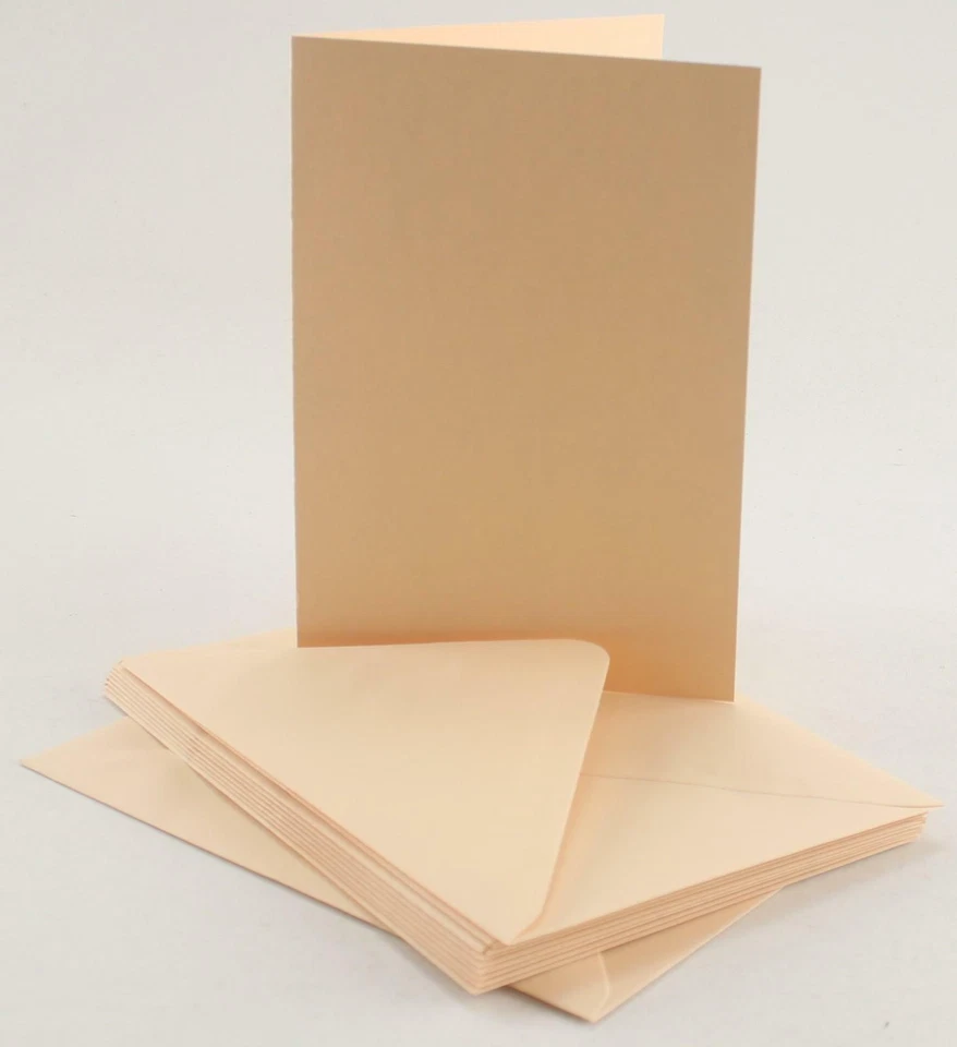 Blank 50 cards envelopes pastel peach blush salmon pink 5x7 c6 wedding easter