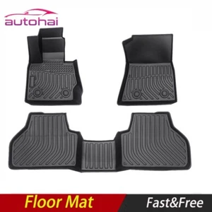 Premium Floor Mats for for BMW X3 F25 2011-2017 TPE Rubber Black 3Pcs Liner - Picture 1 of 11