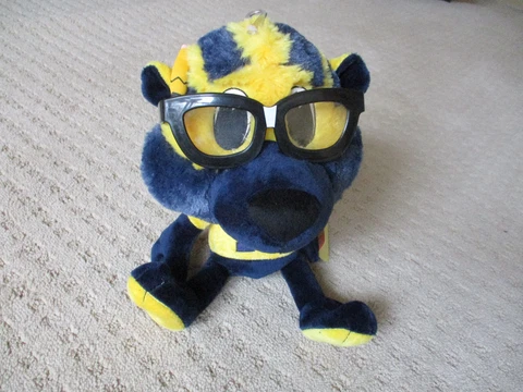 University of Michigan Wolverines Study Buddies Team Nerds Plush 13"  w/Tags * Cover
