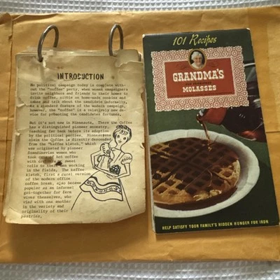 2 Lot Molasses Grandma's Old Fashioned 101 RECIPES Cookbook + Minnesota Coffee - Image 1 of 4
