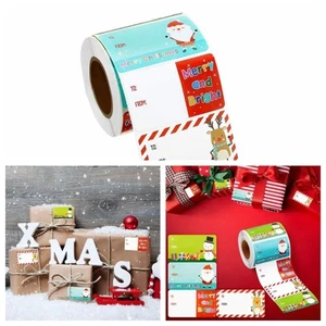 500pcs/Roll Christmas Adhesive Label Sealing Gift Sticker Wedding - Picture 1 of 9