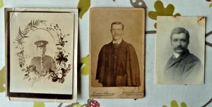 2 Fotos & 1 x CDV junge Männer in Uniform & Gewand Newcastle James Speck CDV - Bild 1 von 2