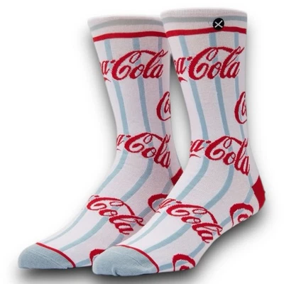 Odd Sox - Calcetines Coca-Cola Heritage Crew - Talla 8-12 - Talla única - Blancos Foto 1 de 4
