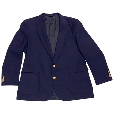 Blazer Ivy Crew Para Hombres Azul Marino Vintage 46R Abrigo Deportivo Botón Dorado EE. UU. Estructurado Foto 1 de 4