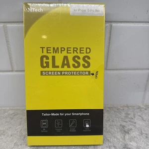 JETech Tempered Glass Screen & Camera Lens Protector iPhone 15 Pro Max - Photo 1 sur 5